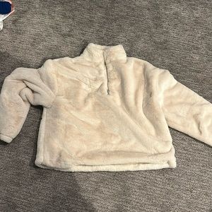 White fuzzy jacket